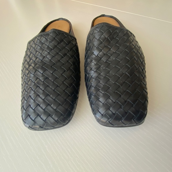 Everlane Black Woven Leather Slip On Mules Size 9.5 - Picture 8 of 13
